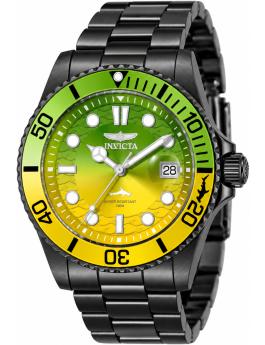 Invicta Pro Diver 50973 herreur - Quartz værk - rustfrit stål med gul urskive - 43 mm