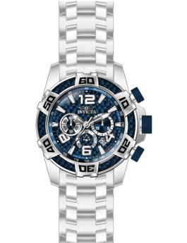 Invicta Pro Diver 51014 Herenhorloge - Quartz Uurwerk - Roestvrij Staal met Blauwe Wijzerplaat - 50 mm