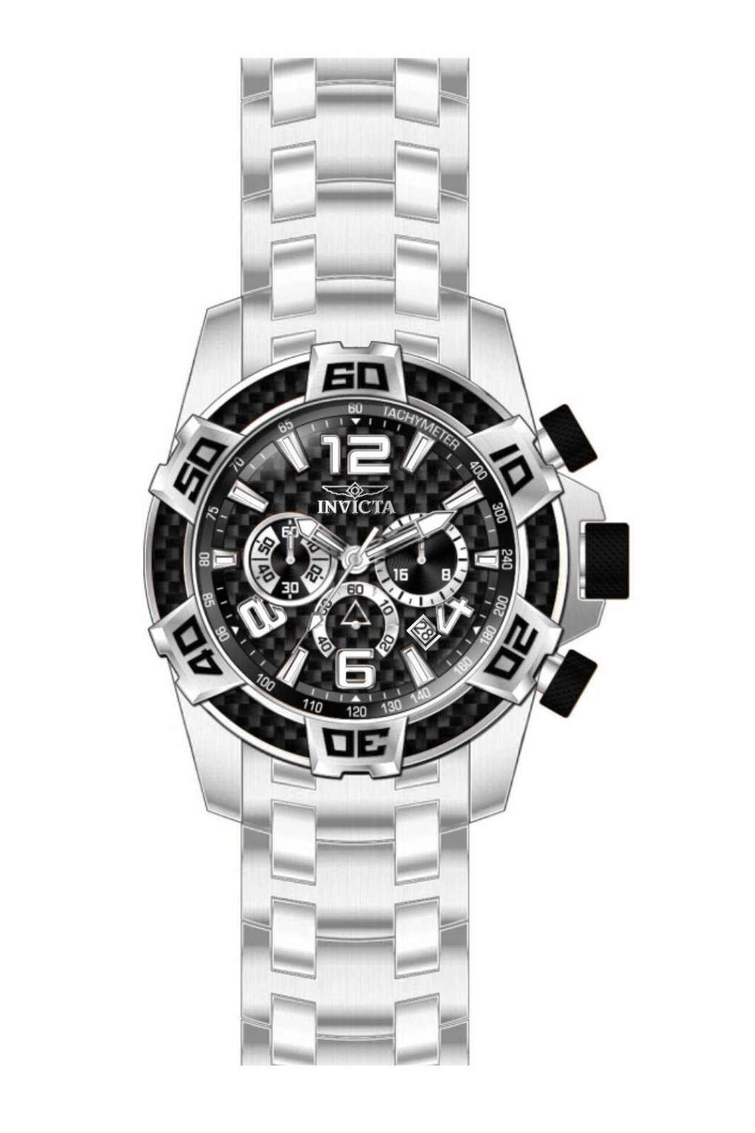 Invicta Pro Diver 51015 Relógio Masculino - Movimento Quartz - Aço Inoxidável com Mostrador Preto - 50 mm