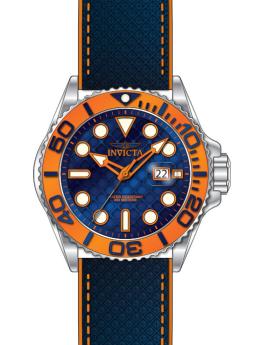 Invicta Grand Diver 51085 Zegarek Męski - Mechanizm Kwarcowy - Stal Nierdzewna z Niebieską Tarczą - 48 mm