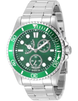 Invicta Pro Diver 51142 Reloj de Hombre - Movimiento de Cuarzo - Acero Inoxidable con Esfera Verde - 43 mm