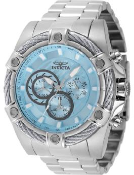 Invicta Bolt 69796 Men's Watch - Quartz Movement - Steel with Blue Dial - 52 mm