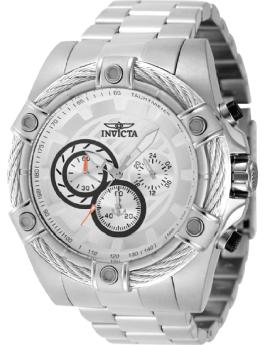 Invicta Bolt 69797 Men's Watch - Quartz Movement - Steel with Silver Dial - 52 mm