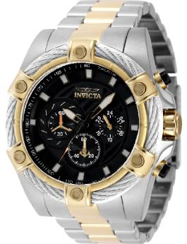 Invicta Bolt 69801 Men's Watch - Quartz Movement - Steel with Black Dial - 52 mm