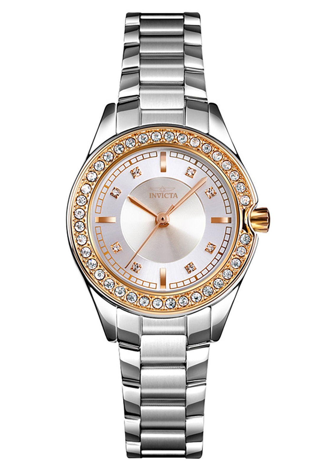 Invicta Angel 70276 Damenuhr - Quarzwerk - Metall mit silbernem Zifferblatt - 30 mm