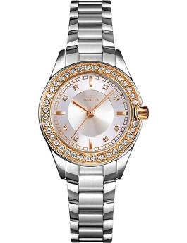 Invicta Angel 70276 Damenuhr - Quarzwerk - Metall mit silbernem Zifferblatt - 30 mm