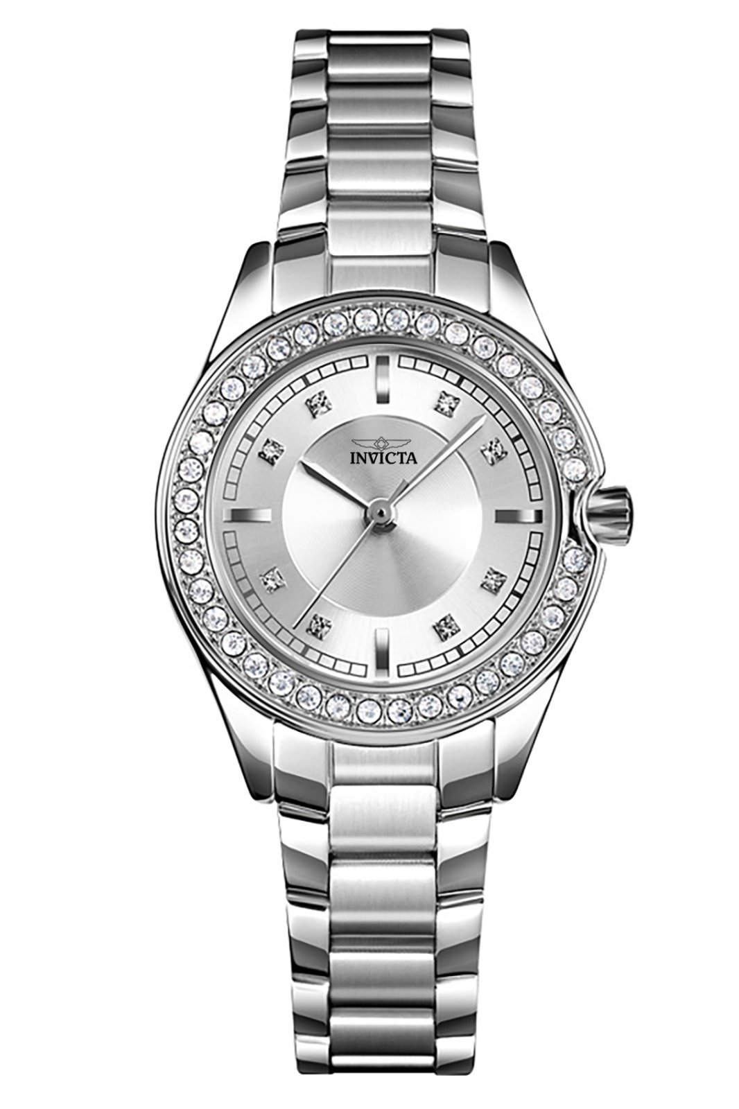 Invicta Angel 70277 Damenuhr - Quarzwerk - Metall mit silbernem Zifferblatt - 30 mm