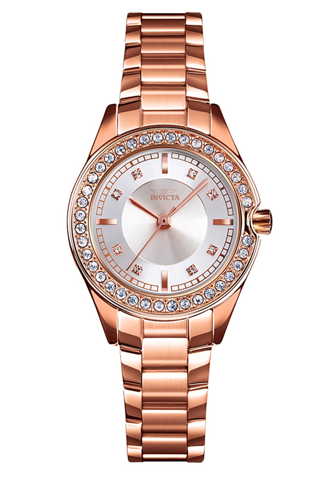 Invicta Angel 70278 Damenuhr - Quarzwerk - Metall mit silbernem Zifferblatt - 30 mm