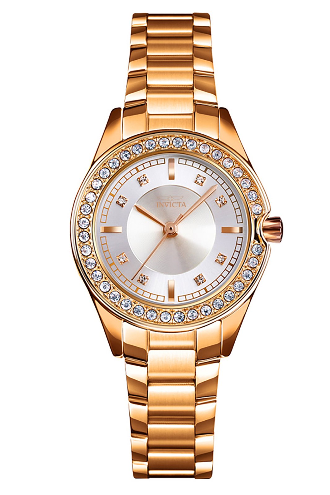 Invicta Angel 70279 Damenuhr - Quarzwerk - Metall mit silbernem Zifferblatt - 30 mm