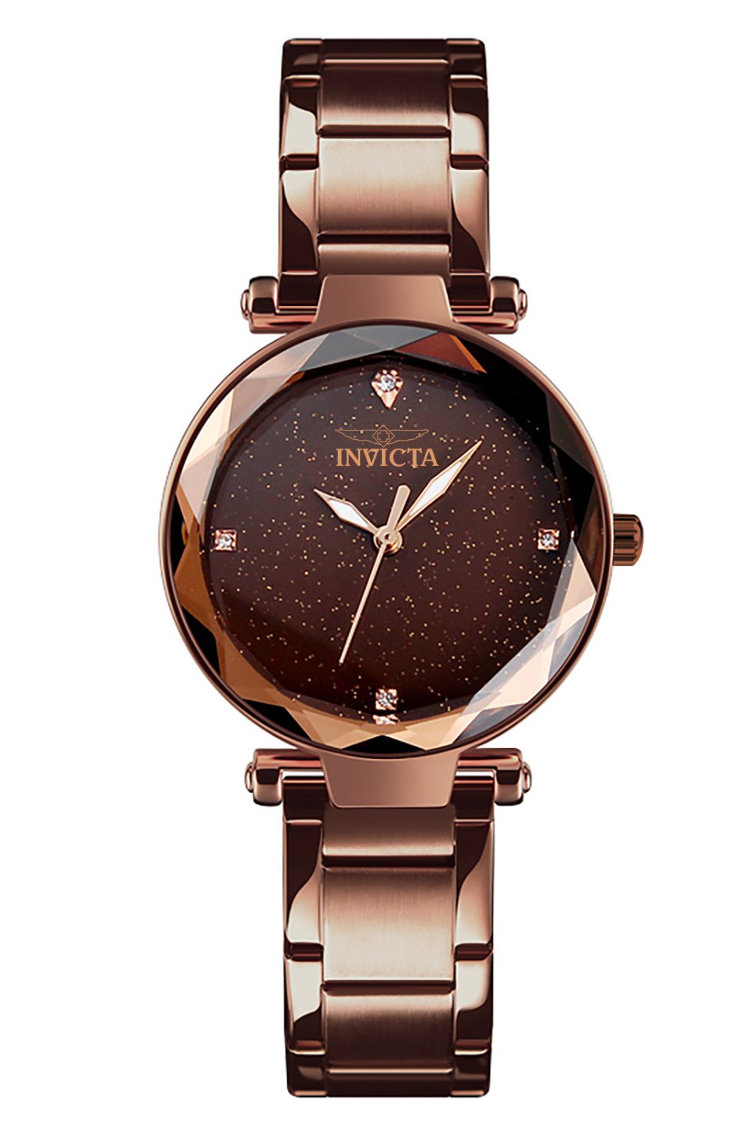 Invicta Celestial 70326 Reloj de Mujer - Movimiento de Cuarzo - Metal con Esfera Marrón - 34 mm