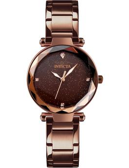 Invicta Celestial 70326 Reloj de Mujer - Movimiento de Cuarzo - Metal con Esfera Marrón - 34 mm