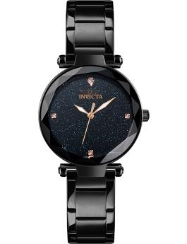 Invicta Celestial 70329 Reloj de Mujer - Movimiento de Cuarzo - Metal con Esfera Negra - 34 mm