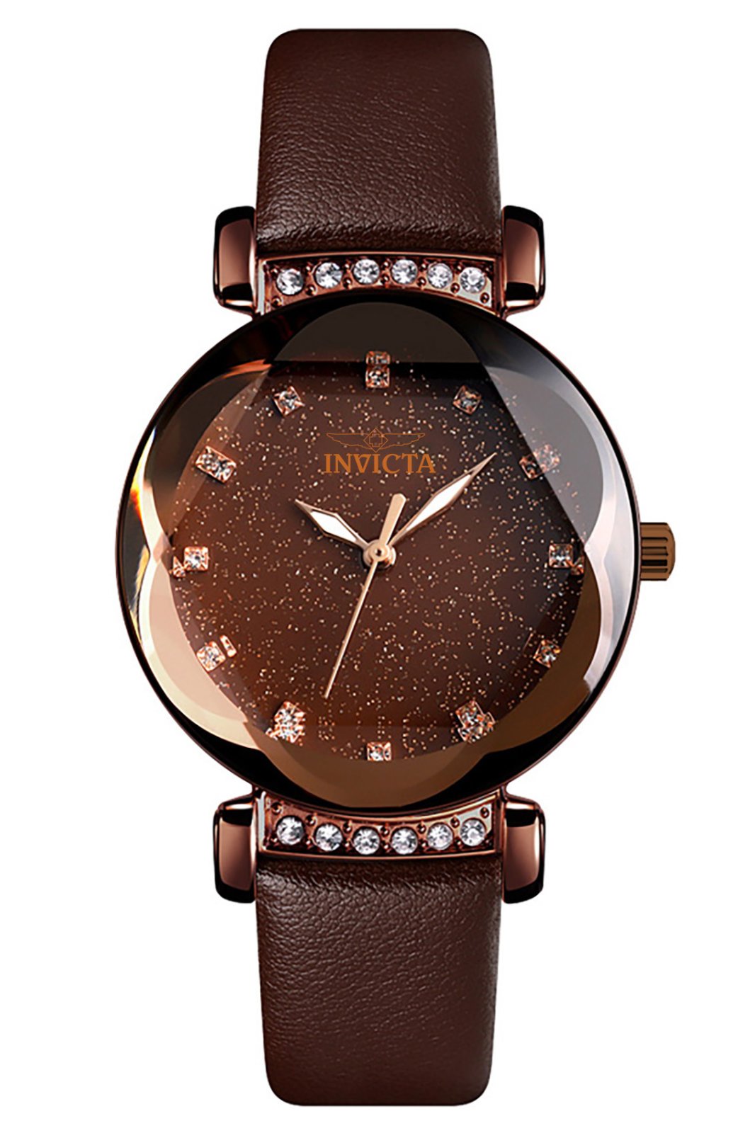 Invicta Celestial 70331 Reloj de Mujer - Movimiento de Cuarzo - Metal con Esfera Marrón - 34 mm