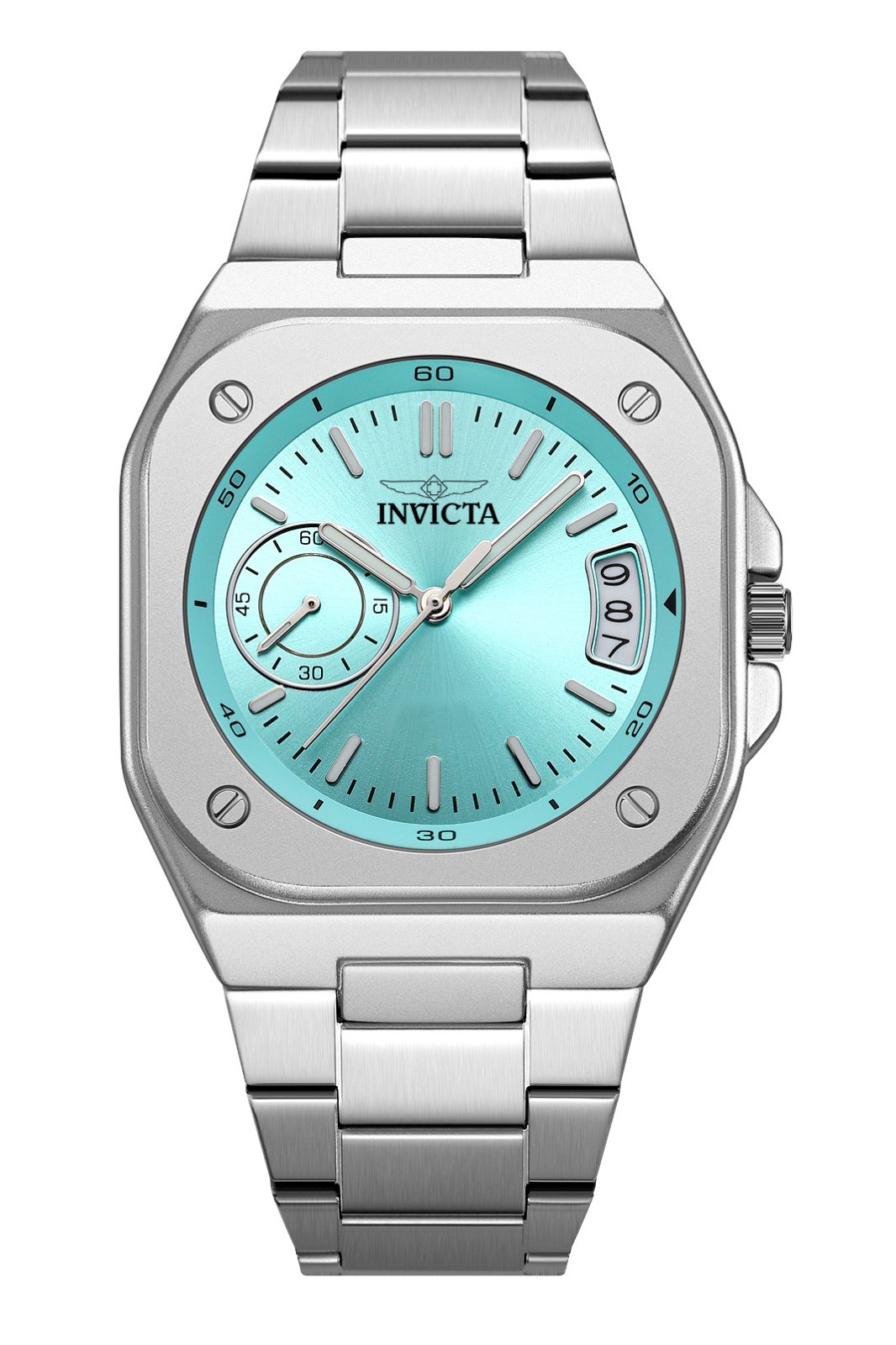 Invicta Cuadro 70657 Herenhorloge - Quartz Uurwerk - Metaal met Blauwe Wijzerplaat - 42 mm