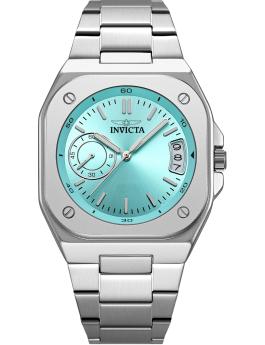 Invicta Cuadro 70657 Herenhorloge - Quartz Uurwerk - Metaal met Blauwe Wijzerplaat - 42 mm