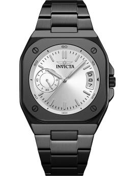 Relógio Masculino Invicta Cuadro 70660 - Movimento Quartz - Metal com Mostrador Prateado - 42 mm