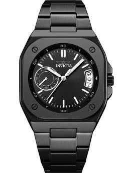 Invicta Cuadro 70661 Men's Watch - Quartz Movement - Metal with Black Dial - 42 mm