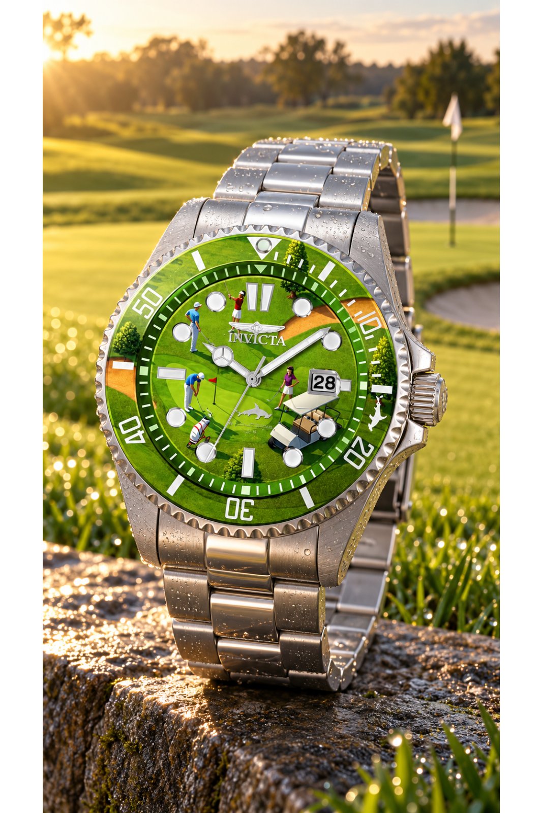 Invicta Pro Diver 51049 muški sat - Quartz mehanizam - Nehrđajući čelik sa zelenim brojčanikom - 43 mm - Summerville