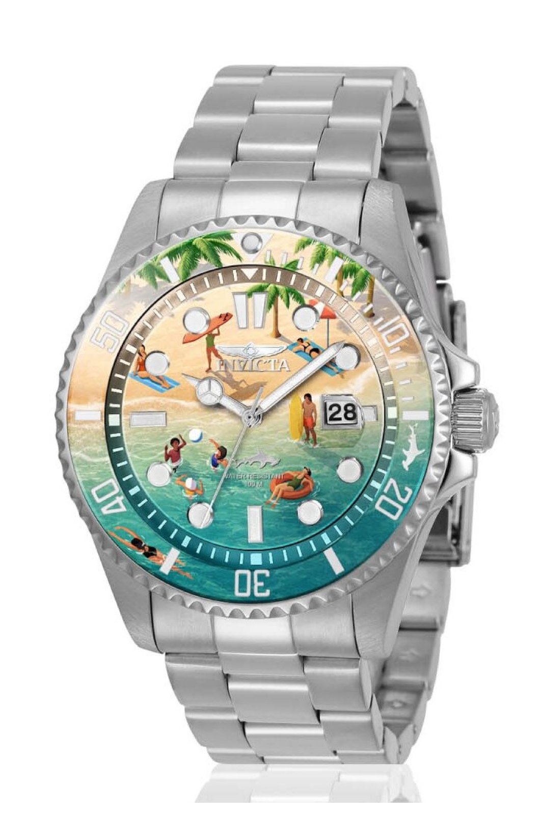 Invicta Pro Diver 51051 Men's Watch - Quartz Movement - Stainless Steel with Blue Dial - 43 mm - Summerville