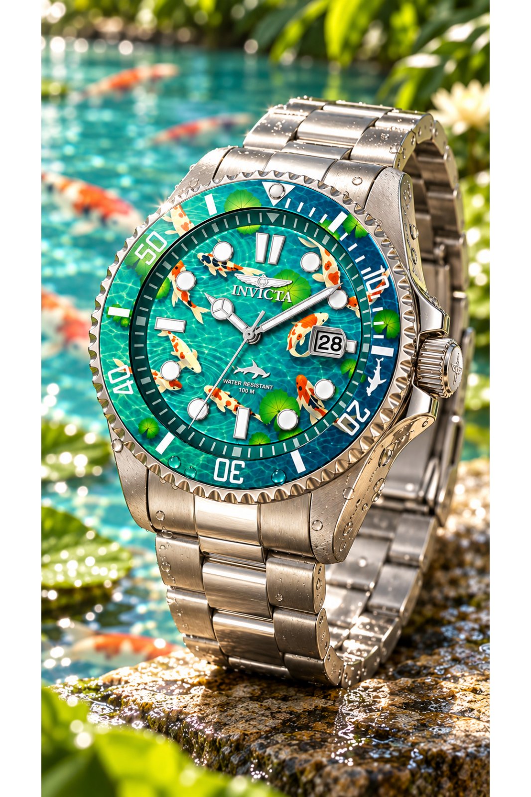 Invicta Pro Diver 51053 muški sat - Quartz mehanizam - Nehrđajući čelik sa zelenim brojčanikom - 43 mm - Summerville