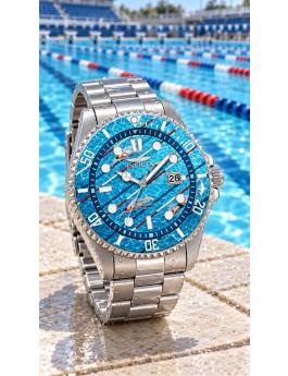 Invicta Pro Diver 51056 Ceas pentru bărbați - Mecanism Quartz - Oțel inoxidabil cu cadran albastru - 43 mm - Summerville