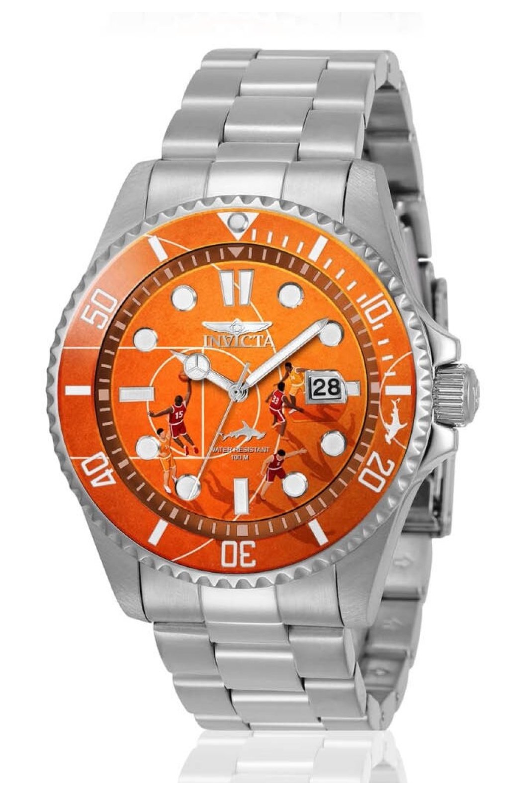 Invicta Pro Diver 51057 Men's Watch - Quartz Movement - Stainless Steel with Orange Dial - 43 mm - Summerville
