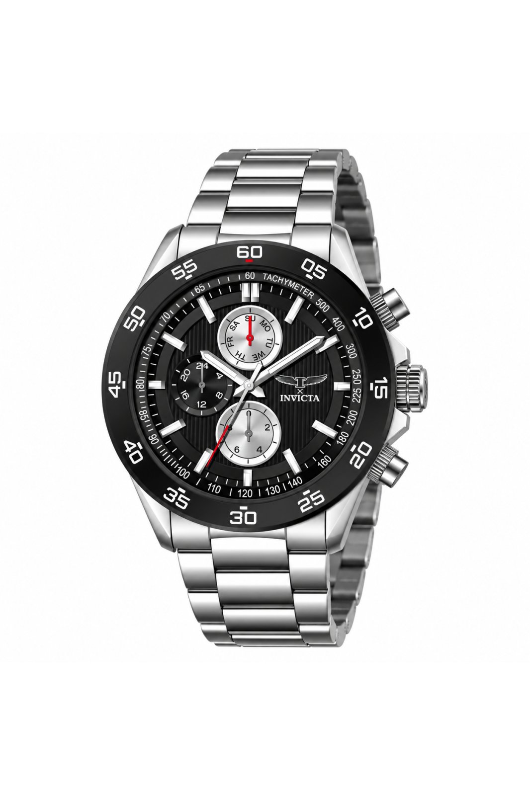 Invicta S1 Rally 69978 Zegarek męski - Mechanizm kwarcowy - Metal z czarną tarczą - 43 mm