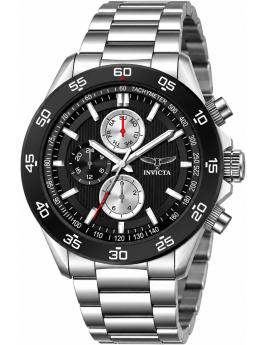 Invicta S1 Rally 69978 Zegarek męski - Mechanizm kwarcowy - Metal z czarną tarczą - 43 mm