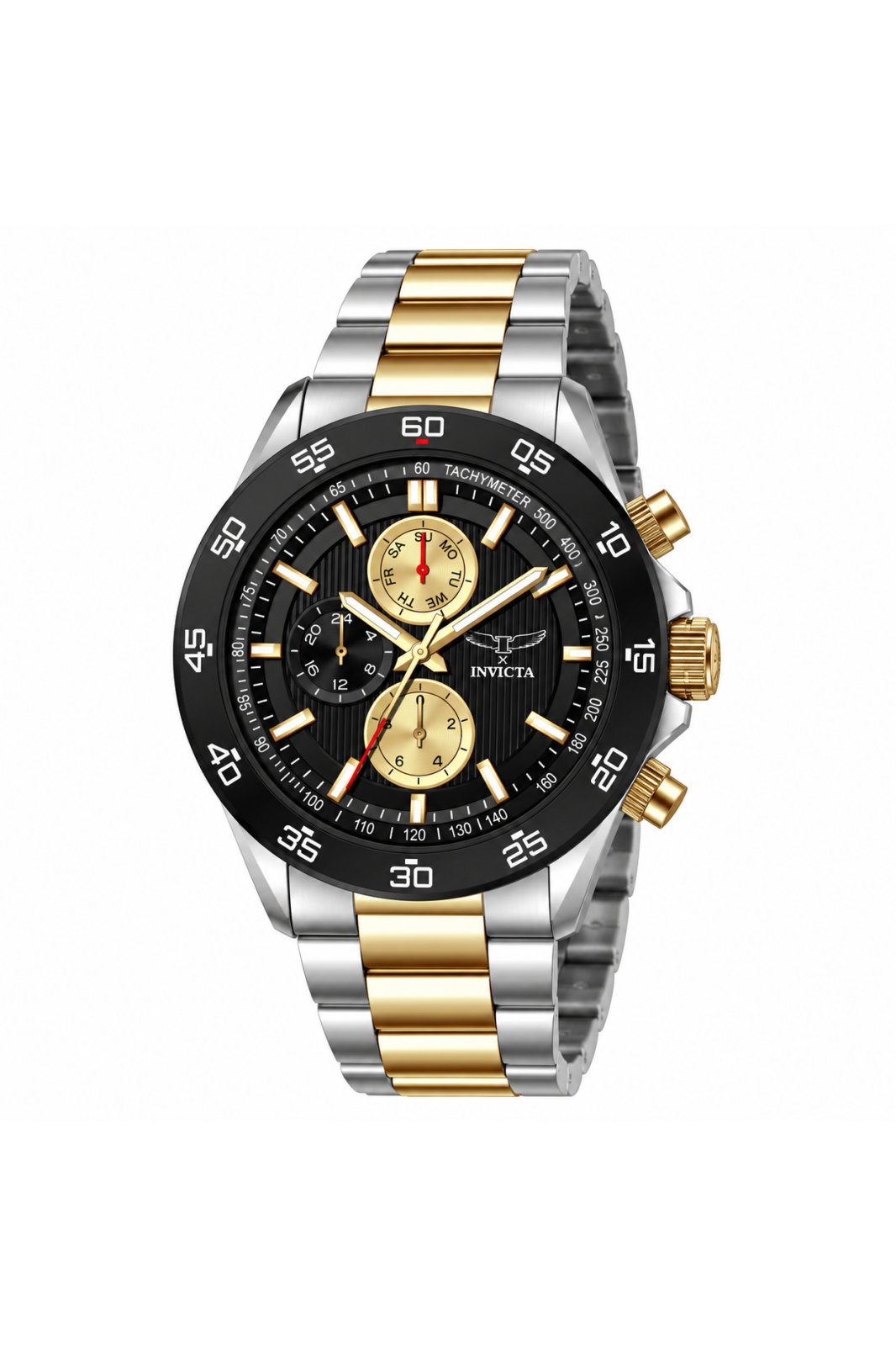 Invicta S1 Rally 69983 Zegarek męski - Mechanizm kwarcowy - Metal z czarną tarczą - 43 mm
