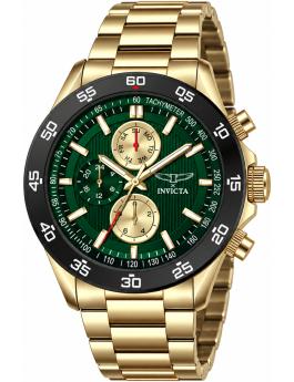Invicta S1 Rally 69984 Pánské hodinky - Quartz strojek - Kov s zeleným ciferníkem - 43 mm