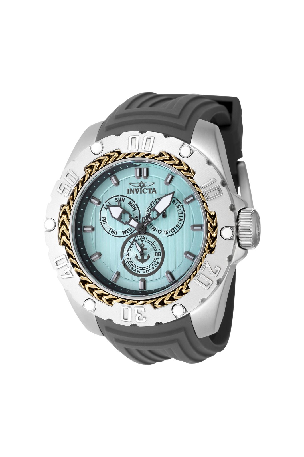 Invicta Ocean Voyage 48025 Men's Watch - Quartz Movement - Stainless Steel with Blue Dial - 51 mm