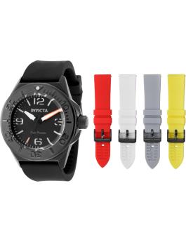Invicta Ocean Predator 50662 Moška ura - Quartz mehanizem - Nerjaveče jeklo s Črno številčnico - 43 mm - Z dodatnimi paščki