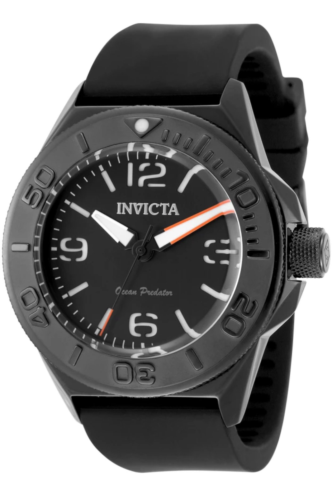 Invicta Ocean Predator 50662 Moška ura - Quartz mehanizem - Nerjaveče jeklo s Črno številčnico - 43 mm - Z dodatnimi paščki