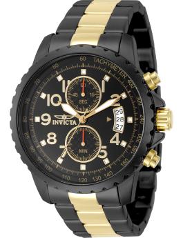 Invicta Specialty 50685 Men's Watch - Quartz Movement - Stainless Steel with Black Dial - 45 mm