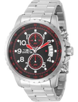 Invicta Specialty 50688 Men's Watch - Quartz Movement - Stainless Steel with Black Dial - 45 mm