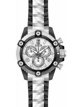 Invicta Jason Taylor 51283 Men's Watch - Quartz Movement - Stainless Steel with Silver Dial - 50 mm