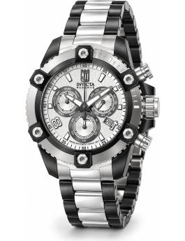 Invicta Jason Taylor 51283 Men's Watch - Quartz Movement - Stainless Steel with Silver Dial - 50 mm