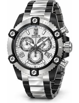 Invicta Jason Taylor 51283 Men's Watch - Quartz Movement - Stainless Steel with Silver Dial - 50 mm