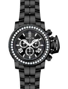 Invicta Jason Taylor 51324 pánské hodinky - Quartz strojek - Nerezová ocel s černým ciferníkem - 58 mm - s 45 diamanty