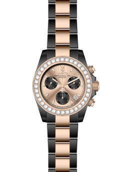 Invicta Jt 51327 Men's Watch - Quartz Movement - Stainless Steel with Rose Gold Dial - 42 mm - With 36 Diamonds