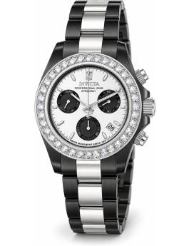 Invicta Jason Taylor 51328 Relógio Masculino - Movimento de Quartzo - Aço Inoxidável com Mostrador Prateado - 42 mm - Com 36 Diamantes