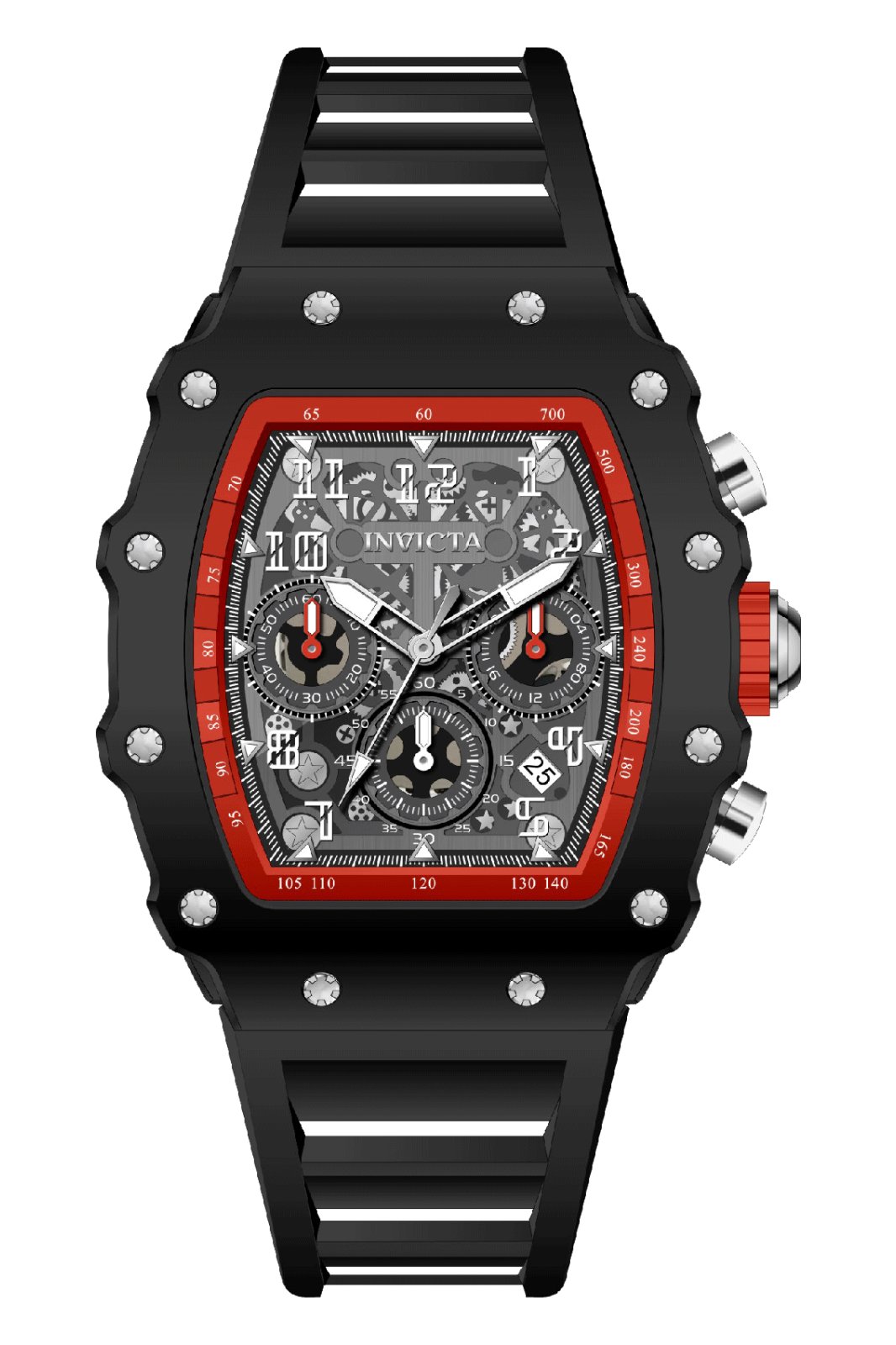 Invicta Racing 69736 Мъжки часовник - Кварцов механизъм - Акрил с сребърен циферблат - 44 mm