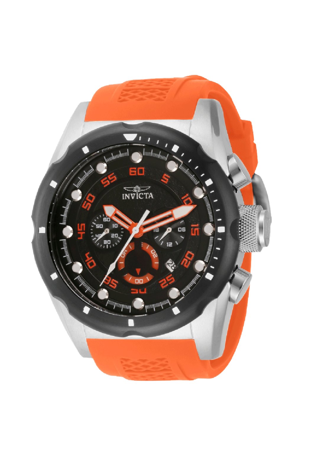 Invicta Speedway 69830 Men's Watch - Quartz Movement - Steel with Black Dial - 50 mm