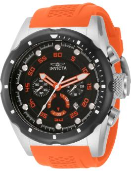 Invicta Speedway 69830 Men's Watch - Quartz Movement - Steel with Black Dial - 50 mm