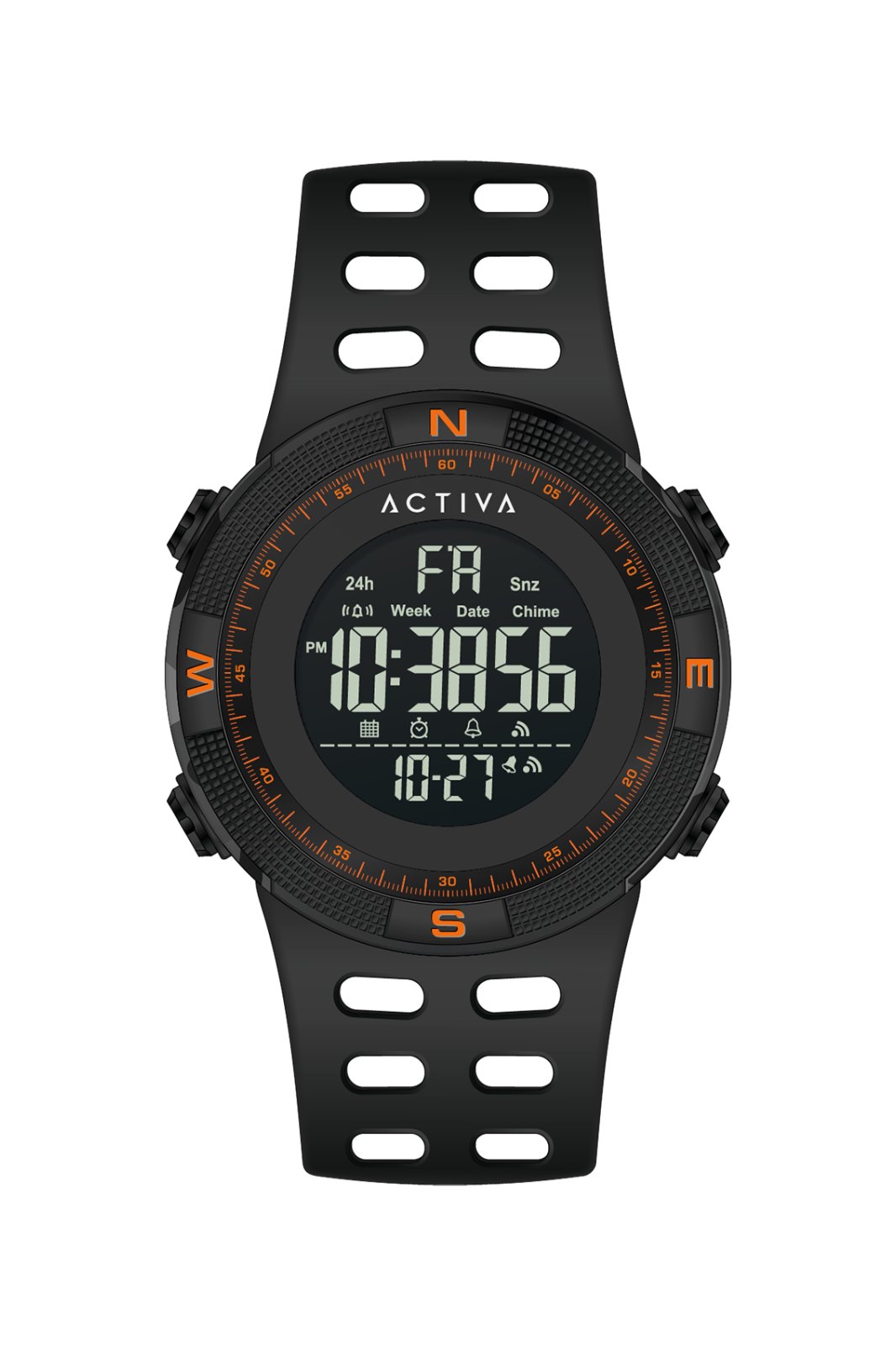 Activa Digital ACW1915MC-007 Men's Watch - Digital Movement - Abs with Black Dial - 50 mm