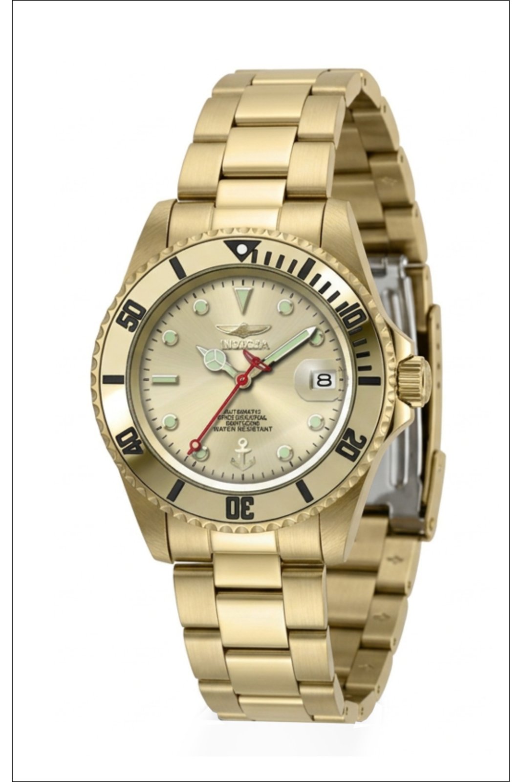 Invicta Ocean Voyage 51134 Herreur - Automatisk urværk - Rustfrit stål med guldfarvet skive - 40 mm
