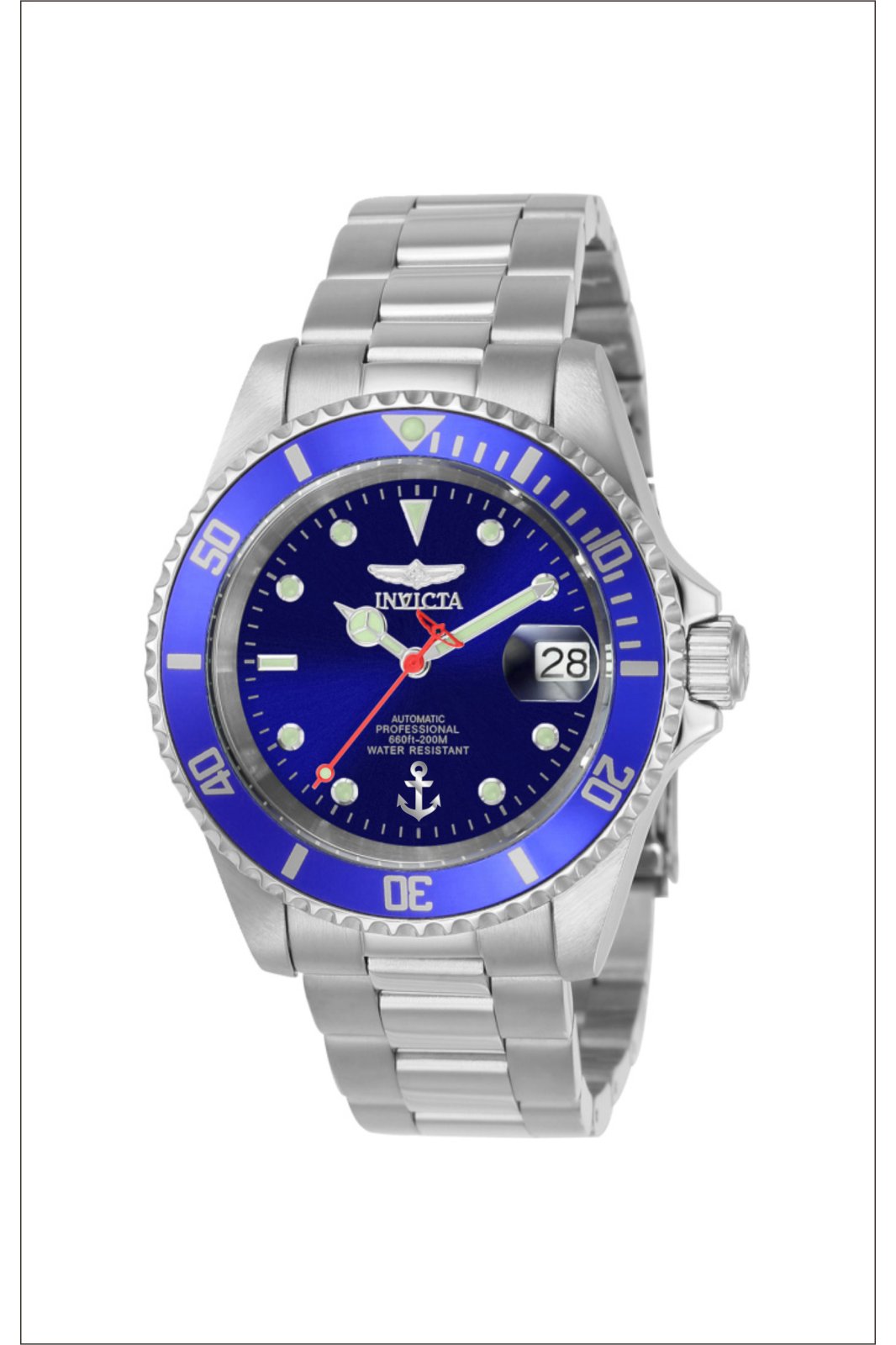 Invicta Ocean Voyage 51362 Herrklocka - Automatiskt urverk - Rostfritt stål med Blå urtavla - 40 mm