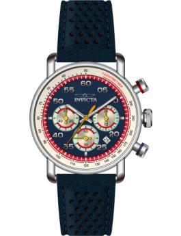 Invicta Aviator 69576 Men's Watch - Quartz Movement - Steel with Blue Dial - 42 mm