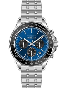 Invicta Aviator 69578 Men's Watch - Quartz Movement - Steel with Blue Dial - 42 mm