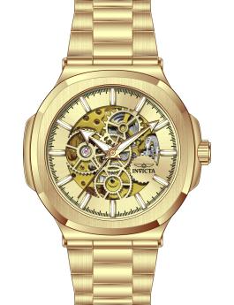 Invicta Objet D Art 70004 Miesten kello - Automaattikoneisto - Teräs kultaisella kellotaululla - 43 mm